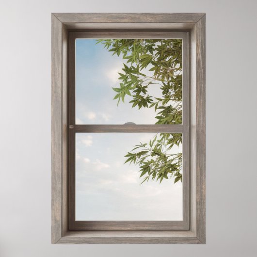 Fake-Fenster mit Landschaft Poster (Vorne)