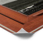 Fake-Fenster - Ominrot-Weiße Blume Blüten Poster (Ecke)