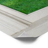 Fake-Fenster - Weißer Holzrahmen - Hintergrundansi Poster (Ecke)