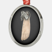 Fake Foot Silbernes Ornament (Links)
