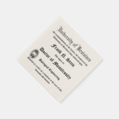 Fake Frankenstein Diploma napkin Serviette (Ecke)