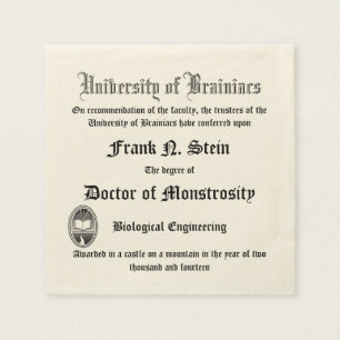 Fake Frankenstein Diplomserviette Serviette