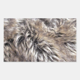 Fake Fur Textur Rechteckiger Aufkleber