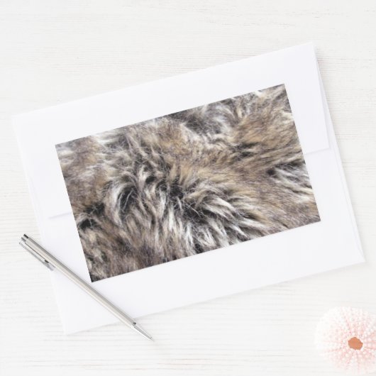 Fake Fur Textur Rechteckiger Aufkleber (Umschlag)