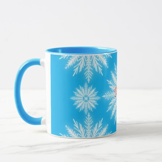 Fake für Winter Blue Snow Tasse (Links)