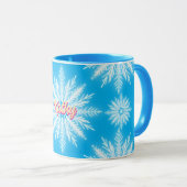 Fake für Winter Blue Snow Tasse (VorderseiteRechts)