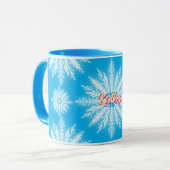 Fake für Winter Blue Snow Tasse (Vorderseite Links)