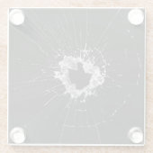 Fake gebrochen Design - Funny Theatre Abschreckung Glasuntersetzer (Rückseite)