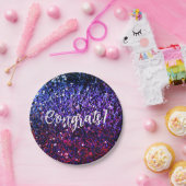 Fake Glitzer und Ihre Glückwünsche Pappteller (Party)