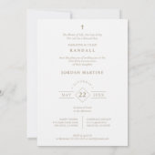 Fake Gold Effect Fancy Ornament Lace Effect Modern Einladung (Rückseite)