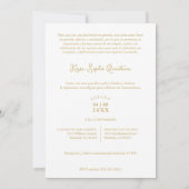 Fake Golden Snowflake Foto Quinceañera Spanisch Einladung (Rückseite)