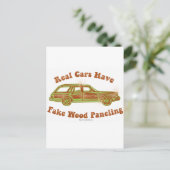 Fake-Holzverkleidung Postkarte (Stehend Vorderseite)