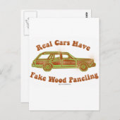 Fake-Holzverkleidung Postkarte (Vorne/Hinten)