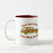 Fake-Holzverkleidung Zweifarbige Tasse (Links)