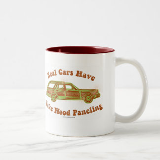 Fake-Holzverkleidung Zweifarbige Tasse