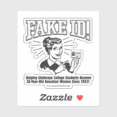 Fake-ID: Uni von minderjährigen Hawaii Aufkleber (Blatt)