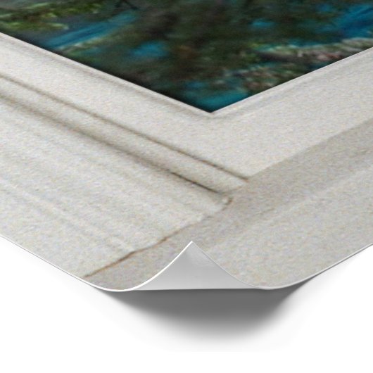 Fake Imitate Window Illusion - großer Baum mit Was Poster (Ecke)