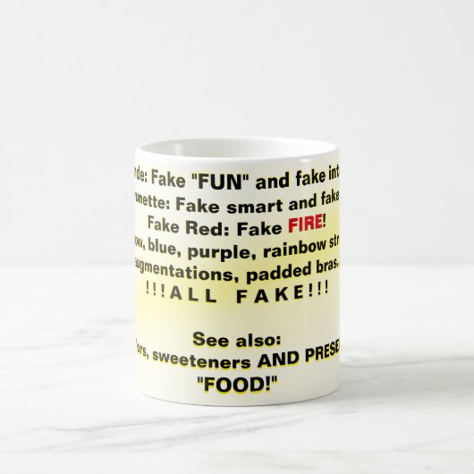 Fake IST FAKE, (NICHT WIRKLICH! Kaffeetasse (Mittel)