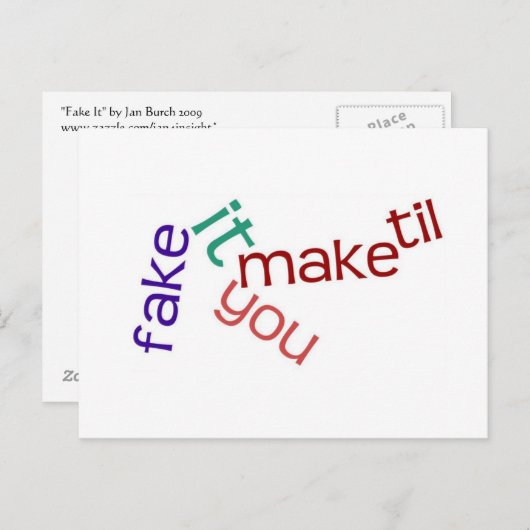 Fake IT Postkarte (Vorne/Hinten)