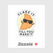 Fake it to make it Funny Pastry Puff Aufkleber (Blatt)