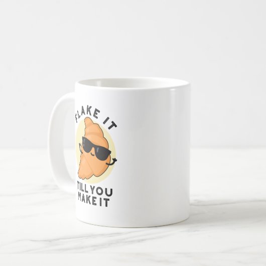 Fake it to make it Funny Pastry Puff Kaffeetasse (Vorderseite Links)