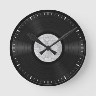 Fake-kundenspezifische Vinylaufzeichnung Runde Wanduhr