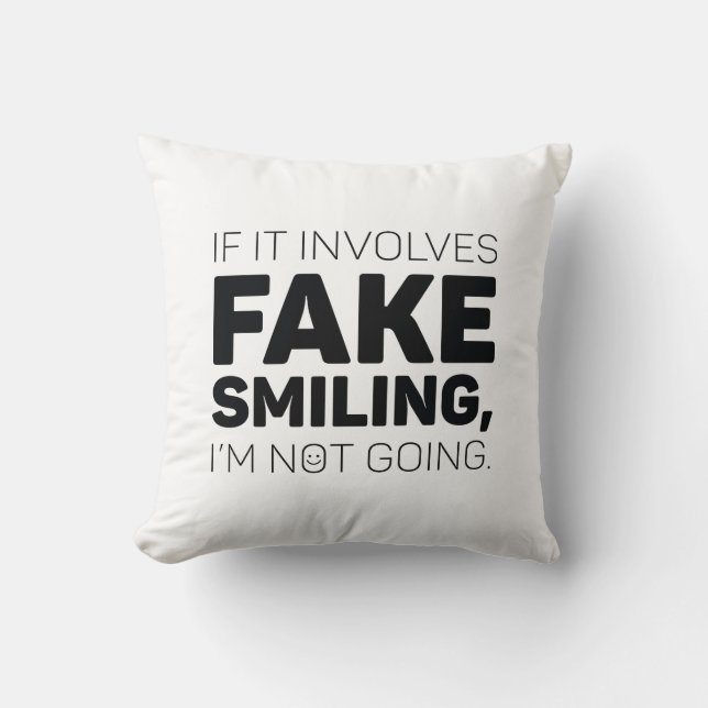 Fake lächeln kissen (Vorderseite)
