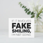 Fake lächeln postkarte (Stehend Vorderseite)
