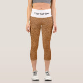 Fake-Leder-Look Capri Leggings (Vorderseite)