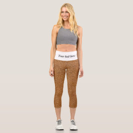 Fake-Leder-Look Capri Leggings
