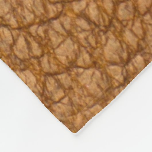 Fake-Leder-Look Fleecedecke (Ecke)