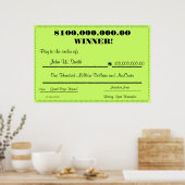 Fake Lottery Karo Huge Poster (Küche)