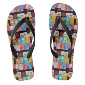 Fake Masterpiece Random Briefmarke Collage Collect Badesandalen (Fußbett)
