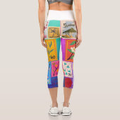 Fake Masterpiece Random Briefmarke Collage Collect Capri Leggings (Rückseite)