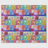 Fake Masterpiece Random Briefmarke Collage Collect Geschenkpapier (Flach)