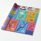 Fake Masterpiece Random Briefmarke Collage Collect Geschenkpapier (Ungerollt)