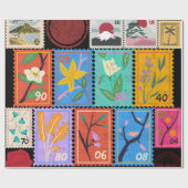 Fake Masterpiece Random Briefmarke Collage Collect Geschenkpapier (Flach)