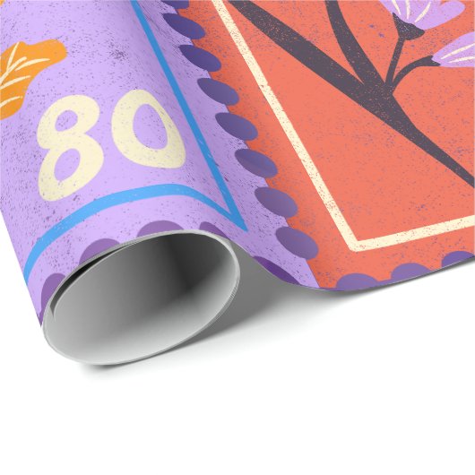 Fake Masterpiece Random Briefmarke Collage Collect Geschenkpapier (Rolleneckpunkt)