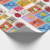 Fake Masterpiece Random Briefmarke Collage Collect Geschenkpapier (Ecke)