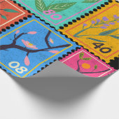 Fake Masterpiece Random Briefmarke Collage Collect Geschenkpapier (Ecke)