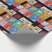 Fake Masterpiece Random Briefmarke Collage Collect Geschenkpapier (Ecke)