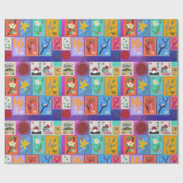 Fake Masterpiece Random Briefmarke Collage Collect Geschenkpapier