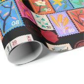 Fake Masterpiece Random Briefmarke Collage Collect Geschenkpapier (Rolleneckpunkt)