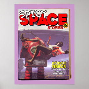 Fake mit Spicy-Space-Stories, Pulsabdeckung Poster