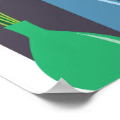 Fake mit Stadtsicht Mauerart Poster (Ecke)