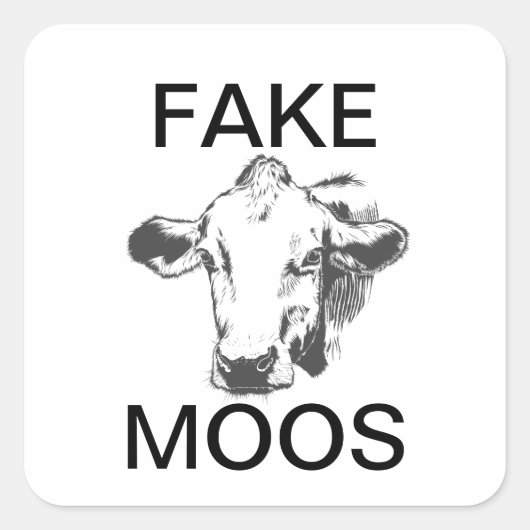Fake Moos Quadratischer Aufkleber (Vorderseite)