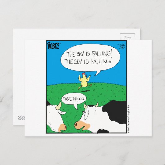Fake Moos Zazzle Postkarte (Vorne/Hinten)