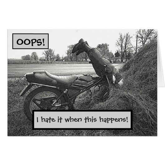 (FAKE)MOTORBIKE CRASH IN HAY BALE /SPASS (Vorderseite (Horizontal))