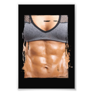 Fake Muskel Frauen Fitness Weibliche Körperorgane Fotodruck