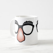 Fake Nase und Brille Funny Mug Kaffeetasse (Vorderseite Links)
